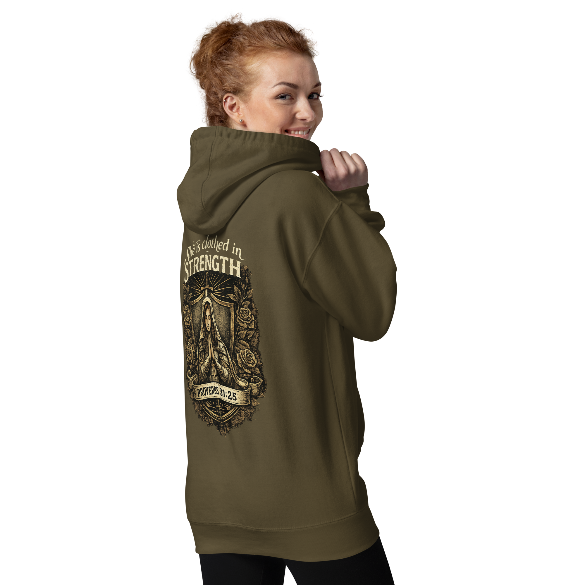 “She Is Clothed in Strength” Unisex Hoodie  Rock-Founded Co.
